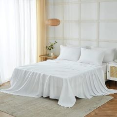 Indigo Plain Single Bed Sheet