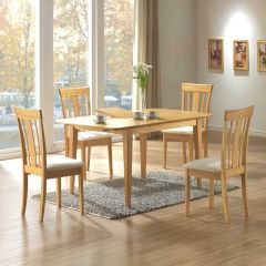Wooden Dining Table (1 Table, 4 Chairs)