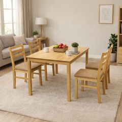 Wooden Dining Table 4 Chair