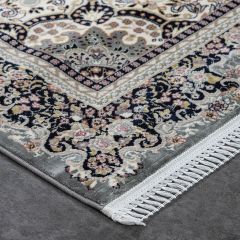 Silk Garnet Carpet Navy/Navy-100 X 200 CM