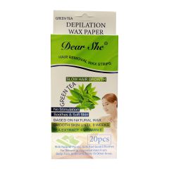 Dear She Depilation Wax Paper 20 Green Tea