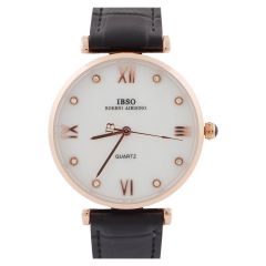 Ibso Ladies Leather Strap Analog Watch W-3802G0