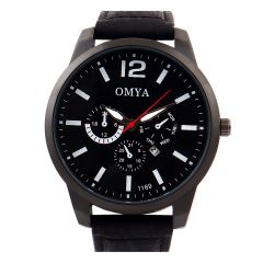 Omya Gents Leather Strap Analog Watch W-11690