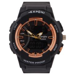 Exponi Gents Rubber Strap Analog & Digital Watch W-32760