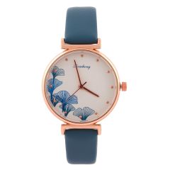 Ladies Leather Strap Analog Watch W-C30