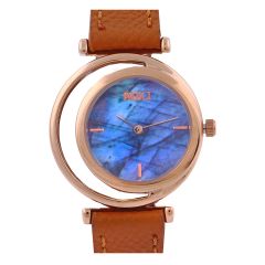 Ladies Leather Watch Brown