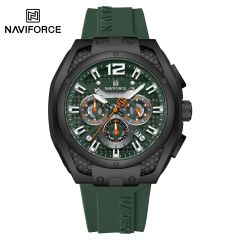 Naviforce Gents Rubber Watches Green 07843-8063