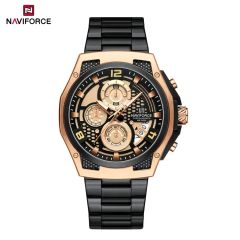 Naviforce Gents Metal Watches Black 07843-8051