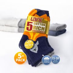 Boys Long Socks Set Black 7 Piece