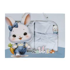 Baby Cloth Gift Set Blue With Cartoon Box