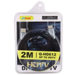 Andowl DP To HDMI Cable 2 Meter
