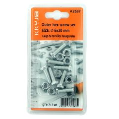 Outer Hex Screw 6x20mm 7+7 Set