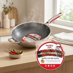 Stainless Steel Wok Pan 32cm