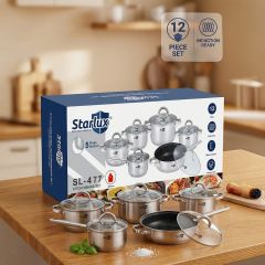 Stainless Steel Cookware Set 12 Piece