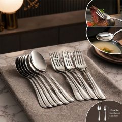 Dinner Spoon and Tea Spoon Set 12 Piece