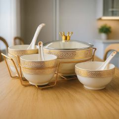 Ceramic Soup Set With Stand