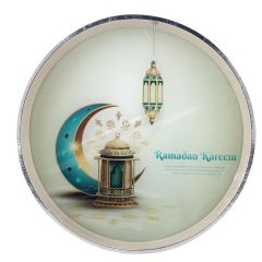 Ramadan Mubarak Round Tray 23x23cm