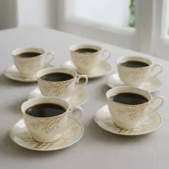 Ceramic Coffee Cup  Saucer Set