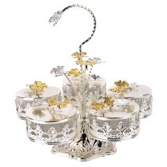 Candy Bowl Silver 5 Part