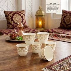 Ceramic Cawa Cup Set 6 Piece