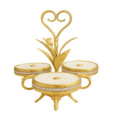 3 Part Nut Bowl With Stand