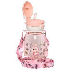 Labubu Themed Water Bottle With Carring Neck Strap