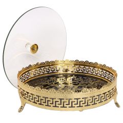 Candy Bowl Gold With Lid