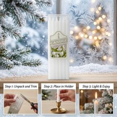 White Stick Candle 15x10.8cm