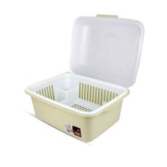 Dish Rack Plastic with Cover