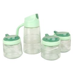 Glass Sugar Bowl With cover 4 Pieces FBRY-4