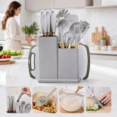 Kitchen Tools and Cutting Board Set 19 Piece