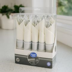 Disposable Cutlery Set With Napkin 48 Pieces