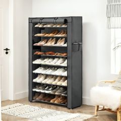 Metal Tube Shoe Rack With Dust Cover