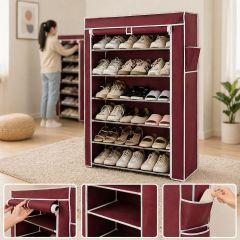 Shoe Rack with Cover 7 Layer