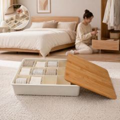 Storage Box with Wood Lid