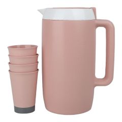 Cooler Mug With 4 Piece Glass