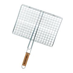 BBQ Grill Net Square with Wood Handle