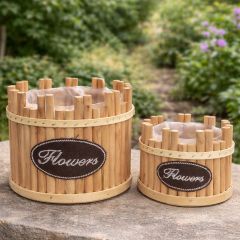 Wooden Flower Pot