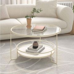 Tea Table Glass Single Round