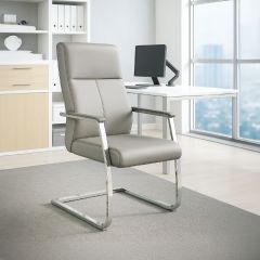Leather Visitor Chair Beige