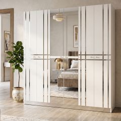Wooden Wardrobe 6 Door