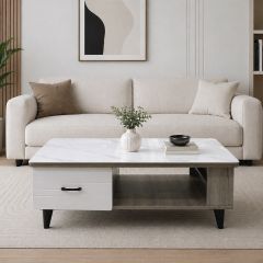 TV Stand White Brown