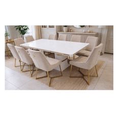 Dining Table Set (1 Table, 10 Chairs)