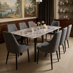 Marble Dining Table Rectangular 8 Seater