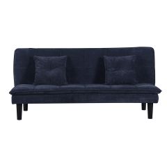 Fabric Sofa Bed Single 2 In 1 Blue