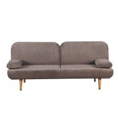 Fabric Sofa Bed Single 2 In 1 Beige