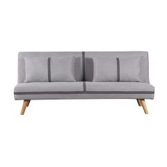 Fabric Sofa Bed Single 2 In 1 Grey