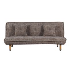 Fabric Sofa Bed Single 2 In 1 Beige