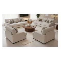 Fabric Sofa Set (2x3 Seater, 2x1 Seater)