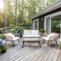 Outdoor Bamboo Sofa Set (1x2 Seater, 2x1 Seater)